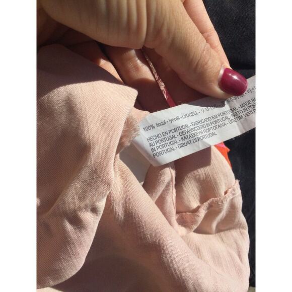 Zara Womens Lightweight Lyocell Jacket Size M Pink Premium Denim Collection NEW - Picture 8 of 9